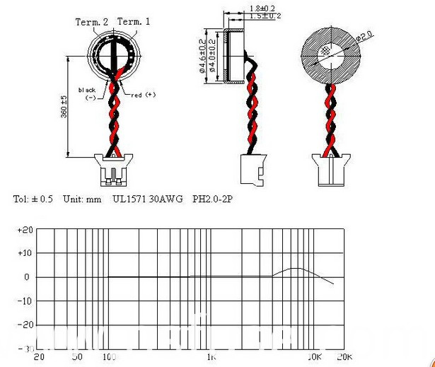 Em-4018 4mm Ultra High Sensitivity Navigation Mini Microphones with Connector (FBELE)